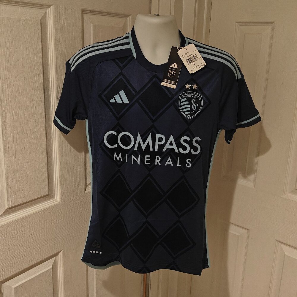 adidas Sporting Kansas City 24/25 Away Jersey NWT Men's Size S Small MLS Compass